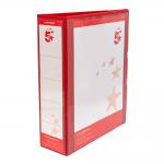 5 Star Office A4 Presentation Ring Binder Polypropylene 65mm 4D-Ring Red (Pack of 10) FS933127