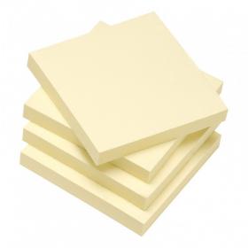 5 Star Eco Re-Move Recycled Notes Repositionable Pad of 100 Sheets 76x76mm Yellow (Pack of 12) FS934180