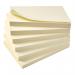 5 Star Eco Re-Move Recycled Notes Repositionable Pad of 100 Sheets 76x127mm Yellow (Pack of 12) FS934185