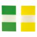 5 Star Office Index Flags 50 per Pack 25mm Yellow and Green [Pack 2] 934193