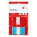 5 Star Office Index Flags 50 per Pack 25mm Red and Blue [Pack 2] 934198