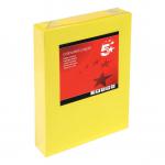 5 Star Office Coloured Copier Paper Multifunctional 80gsm A4 Deep Yellow Ream-Wrapped (Pack of 500) FS936318