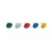 5 Star Office Drawing Pins Coloured Head Assorted (Pack of 100) FS937106