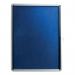 5 Star Glazed Noticeboard with Swing Door Locking Aluminium Frame Blue Felt 900x600mm FS937637