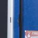 5 Star Glazed Noticeboard with Swing Door Locking Aluminium Frame Blue Felt 900x1200mm 937645