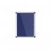 5 Star Glazed Noticeboard with Swing Door Locking Aluminium Frame Blue Felt 900x1200mm FS937645