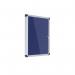 5 Star Glazed Noticeboard with Swing Door Locking Aluminium Frame Blue Felt 900x1200mm FS937645