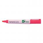 5 Star Eco Highlighter Chisel Tip 1-5mm Line Pink (Pack of 10) FS938047