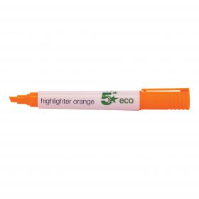 5 Star Eco Highlighter Chisel Tip 1-5mm Line Orange (Pack of 10) FS938059