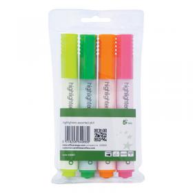 5 Star Highlighter Chisel Tip 1-5mm Line Assorted (Pack of 4) 938067 FS938067