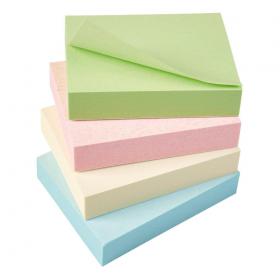 5 Star Eco Recycled Notes 38x51mm Re-Move Pastel Pack of 12 938180