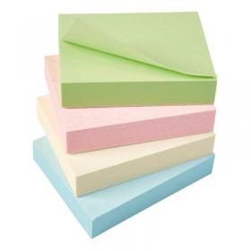 5 Star Recycled Re-Move Sticky Notes Repositionable 38x51mm Assorted Pastel (Pack of 12) 938180 FS938180