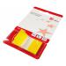 5 Star Office Standard Index Flags 50 Sheets per Pad 25x45mm Yellow [Pack 5] 938209