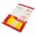 5 Star Office Standard Index Flags 50 Sheets per Pad 25x45mm Yellow (Pack of 5) FS938209