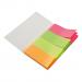 5 Star Office Index Neon Paper Page Markers 20x50mm 50 Sheets per Colour Assorted [Pack 5] 938237