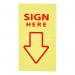 5 Star Office Sign Here Index Flags Tab Red Arrow 46x25mm (Pack of 5) FS938241