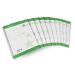 5 Star Eco Spiral Pad 70gsm Ruled Recycled Margin Perforated Punched 4 Holes 100pp A4+ Green & White [Pack 10] 938276