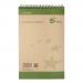 5 Star Eco Shorthand Pad Wirebound 70gsm Ruled 160pp 127x200mm Green & Buff [Pack 10] 938287