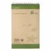 5 Star Eco Shorthand Pad Wirebound 70gsm Ruled 160pp 127x200mm GreenBuff (Pack of 10) FS938287