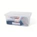 5 Star Office Storage Box Plastic with Lid Stackable 38 Litre Clear [Each] 938489