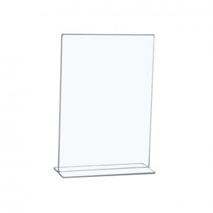 Sign Holder Portrait Stand Up A4 Clear 938543 FS938543