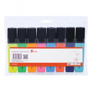 Highlighter Chisel Tip 1-5mm Line Assorted Pack of 8 938627 FS938627