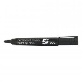 5 Star Eco Permanent Marker Bullet Tip 2-5mm Line Black (Pack of 10) FS938632