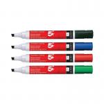5 Star Office Drywipe Marker XyleneToluene-free Chisel Tip 2-5mm Line Wallet Assorted (Pack of 6) FS938640