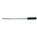 5 Star Office Ball Pen Clear Barrel Medium 1.0mm Tip 0.7mm Line Black [Pack 20] 938643