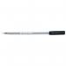 5 Star Office Ball Pen Clear Barrel Medium 1mm Tip 0.7mm Line Black (Pack of 20) FS938643