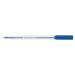 5 Star Office Ball Pen Clear Barrel Medium 1.0mm Tip 0.7mm Line Blue [Pack 20] 938651