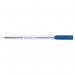 5 Star Office Ball Pen Clear Barrel Medium 1mm Tip 0.7mm Line Blue (Pack of 20) FS938651