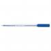 5 Star Office Ball Pen Clear Barrel Medium 1mm Tip 0.7mm Line Blue (Pack of 20) FS938651