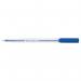 5 Star Office Ball Pen Clear Barrel Medium 1mm Tip 0.7mm Line Blue (Pack of 20) FS938651