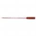 5 Star Office Ball Pen Clear Barrel Medium 1mm Tip 0.7mm Line Red (Pack of 20) FS938659