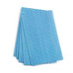 5 Star Facilities Wave Line Mid-weight Cleaning Cloth 40gsm W500xL300mm Blue [Pack 50] 939290