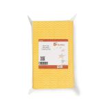 5 Star Facilities Wave Line Mid-weight Cleaning Cloth 40gsm 500x300mm Yellow (Pack of 50) FS939305