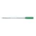 5 Star Office Ball Pen Clear Barrel Medium 1.0mm Tip 0.7mm Line Green [Pack 20] 939915