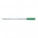 5 Star Office Ball Pen Clear Barrel Medium 1mm Tip 0.7mm Line Green (Pack of 20) FS939915