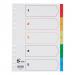 5 Star Elite Index 1-5 Polypropylene Multipunched Multicolour Tabs A4 White  940178