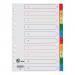 5 Star Elite Index 1-10 Polypropylene Multipunched Multicolour Tabs A4 White  940194