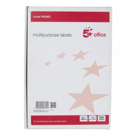 5 Star Multipurpose Labels Laser Copier Inkjet 200x288mm White (Pack of 500) 940461 FS940461