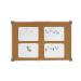 5 Star Office Cork Board with Wall Fixing Kit Aluminium Frame W900xH600mm 940597