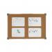 5 Star Office Cork Board with Wall Fixing Kit Aluminium Frame 900x600mm FS940597