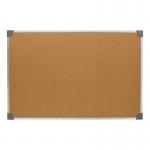 5 Star Office Cork Board with Wall Fixing Kit Aluminium Frame 900x600mm FS940597