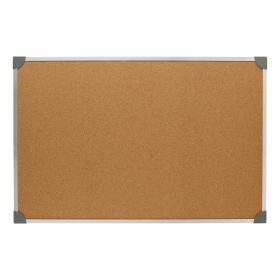 5 Star Cork Board with Wall Fixing Kit Aluminium Frame 900x600mm 940597 FS940597