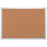 5 Star Office Cork Board with Wall Fixing Kit Aluminium Frame 1200x900mm FS940600