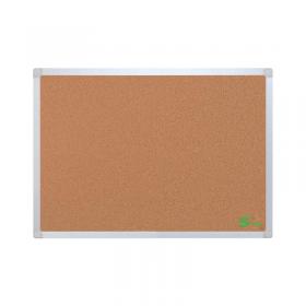 5 Star Cork Board with Wall Fixing Kit Aluminium Frame 1200x900mm 940600 FS940600