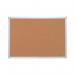 5 Star Office Cork Board with Wall Fixing Kit Aluminium Frame 1200x900mm FS940600