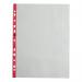 5 Star Office Punched Pocket Polypropylene Reinforced Red Strip Top Opening A4 Clear (Pack of 25) FS940649